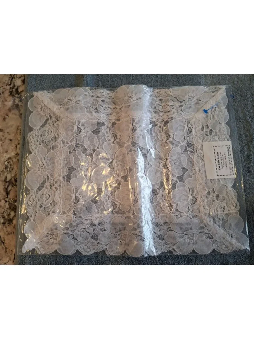 Vintage Colonial Lace Inc White Floral Lace Doily Placemat Set USA Cottagecore